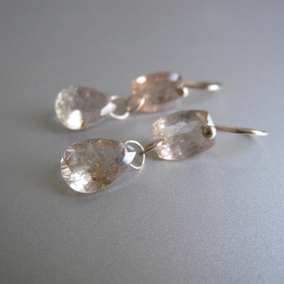 Reserved for Whitney --- Imperial Topaz, Double Ring Cut Drops, Solid 14k Gold Drop Earrings