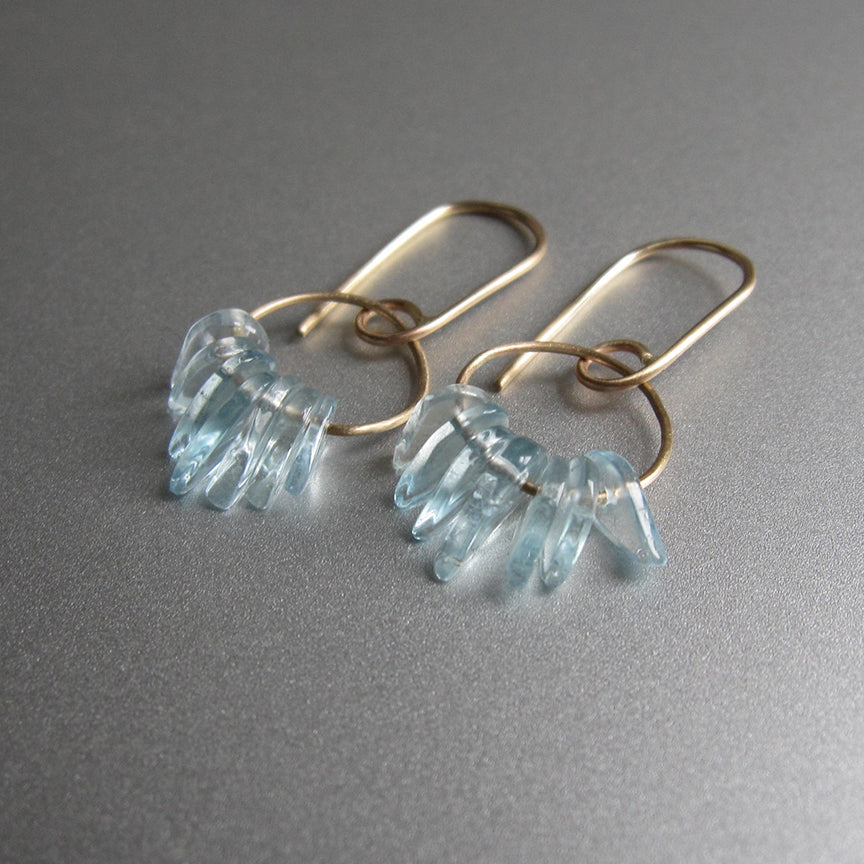aquamarine fringe loops solid 14k gold earrings3