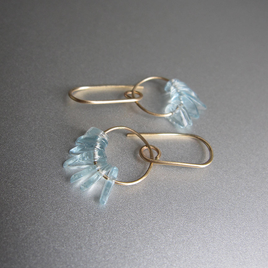 aquamarine fringe loops solid 14k gold earrings4
