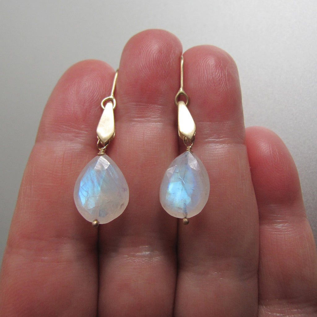 gold kite slides with rainbow moonstone drops solid 14k gold earrings3