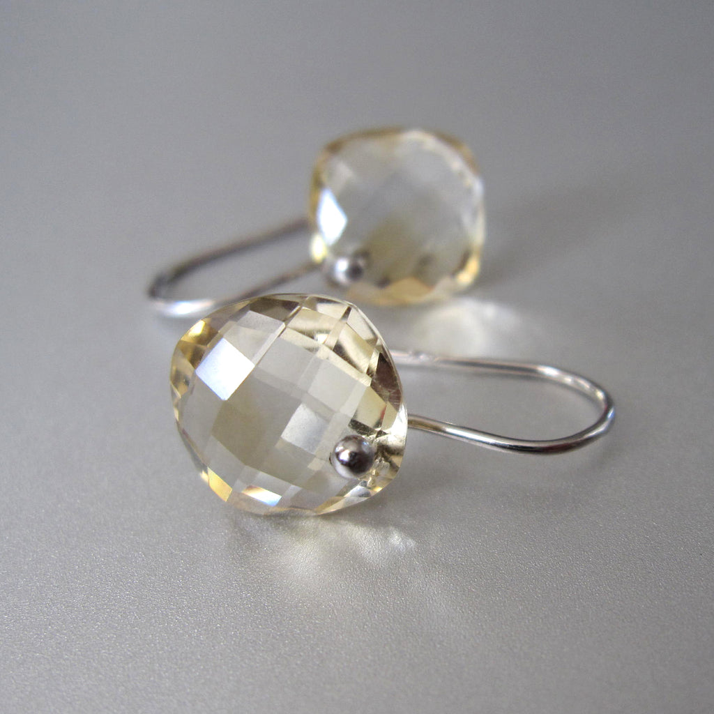faceted citrine diamond drops sterling silver earrings2