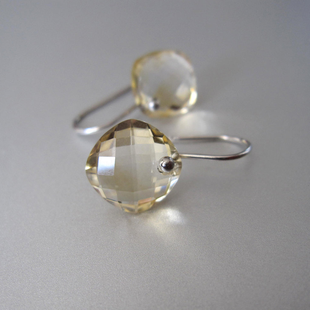 faceted citrine diamond drops sterling silver earrings3