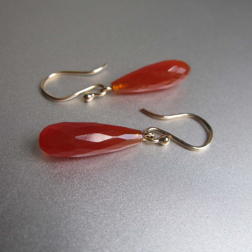 small carnelian faceted drops solid 14k gold earrings4