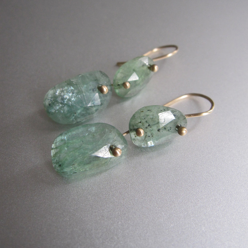 green kyanite double drop solid 14k gold earrings5