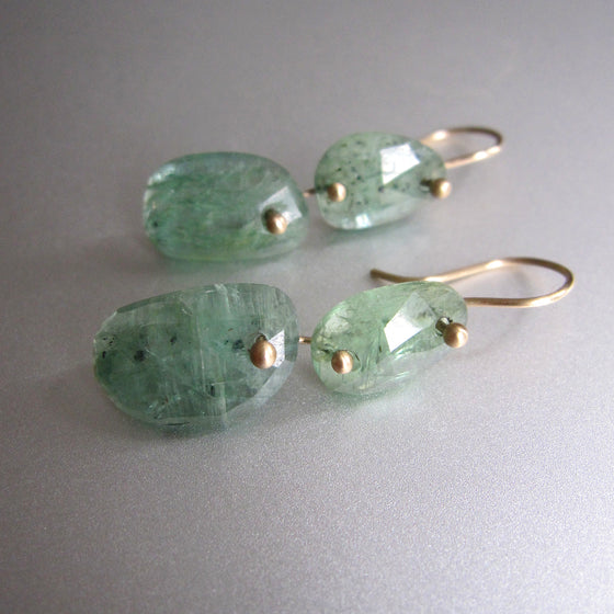 green kyanite double drop solid 14k gold earrings6