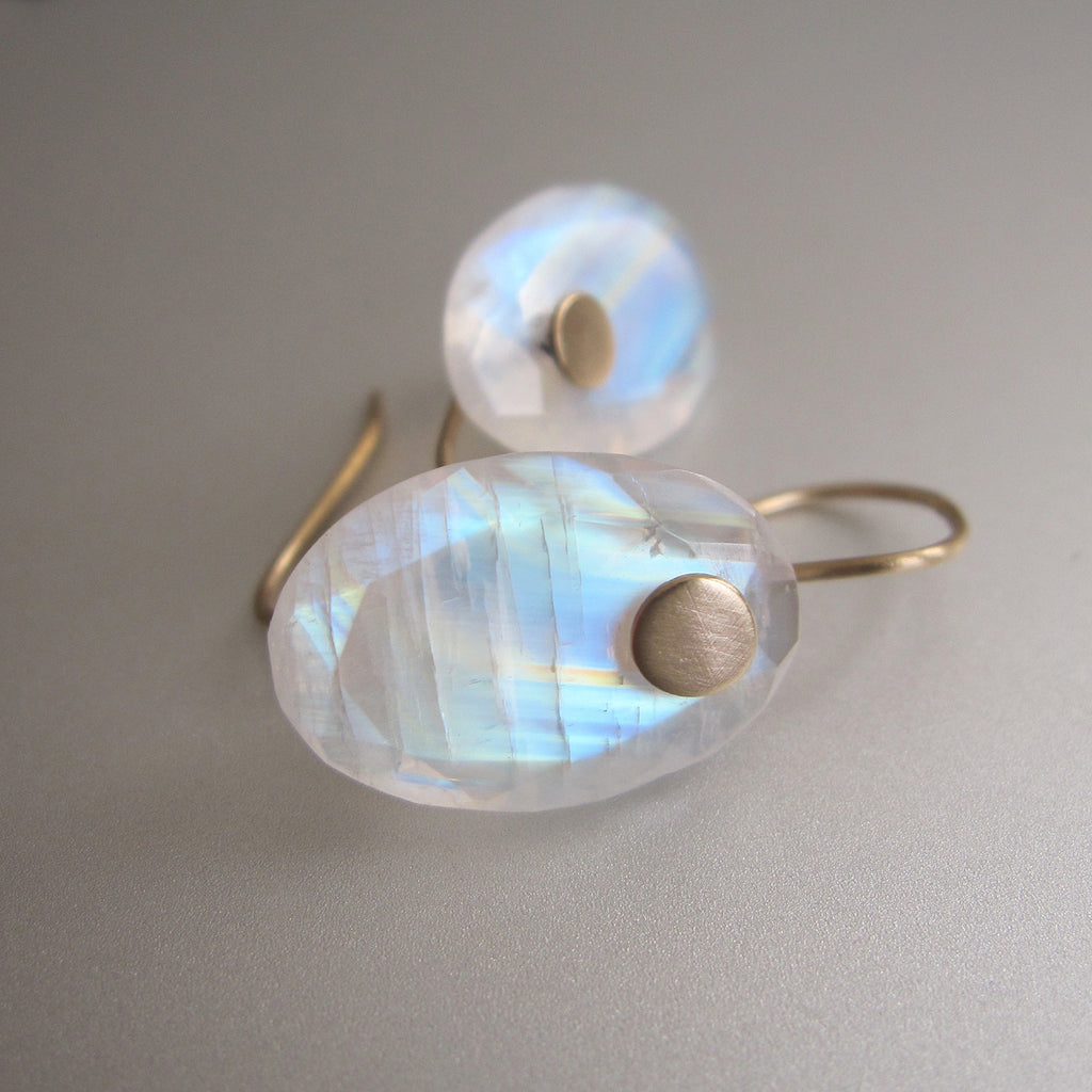 rainbow moonstone edge faceted oval drops solid 14k gold earrings3