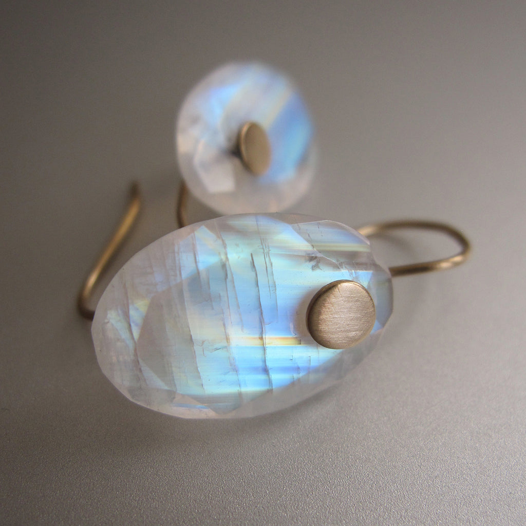 rainbow moonstone edge faceted oval drops solid 14k gold earrings4
