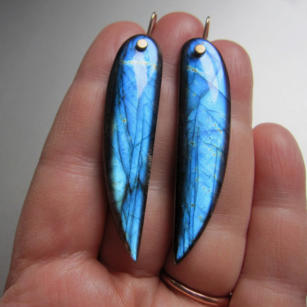 long curved blue labradorite drops solid 14k gold earrings3