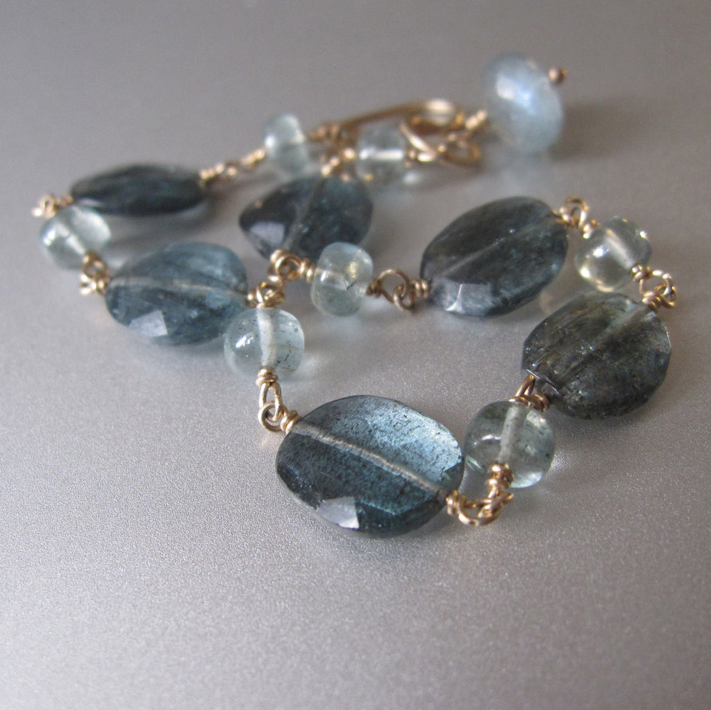 moss aquamarine solid 14k gold beaded bracelet7