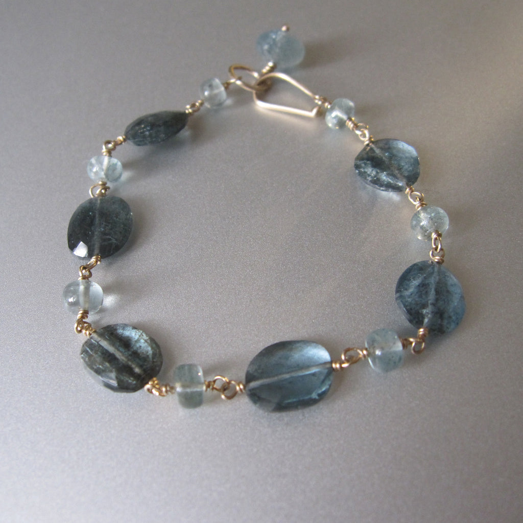 moss aquamarine solid 14k gold beaded bracelet6