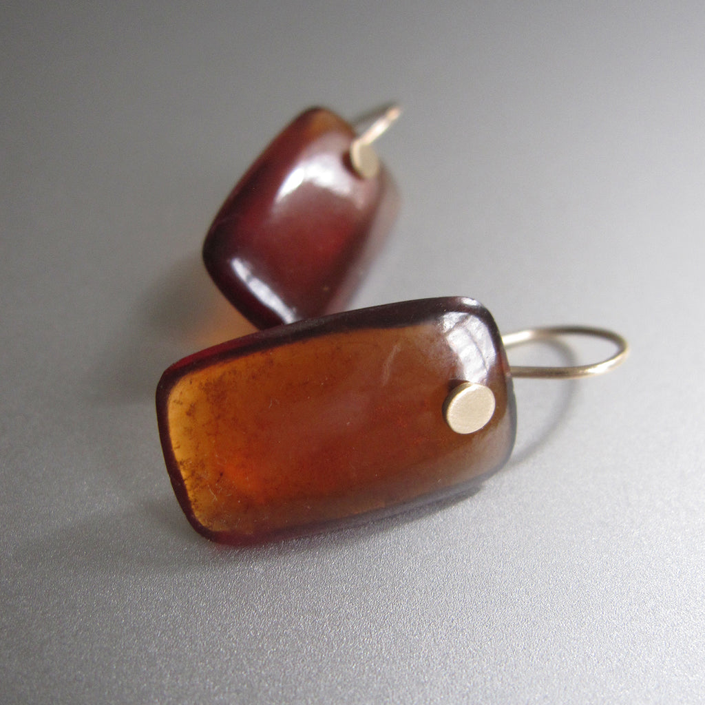 hessonite garnet smooth rectangle drops solid 14k gold earrings3
