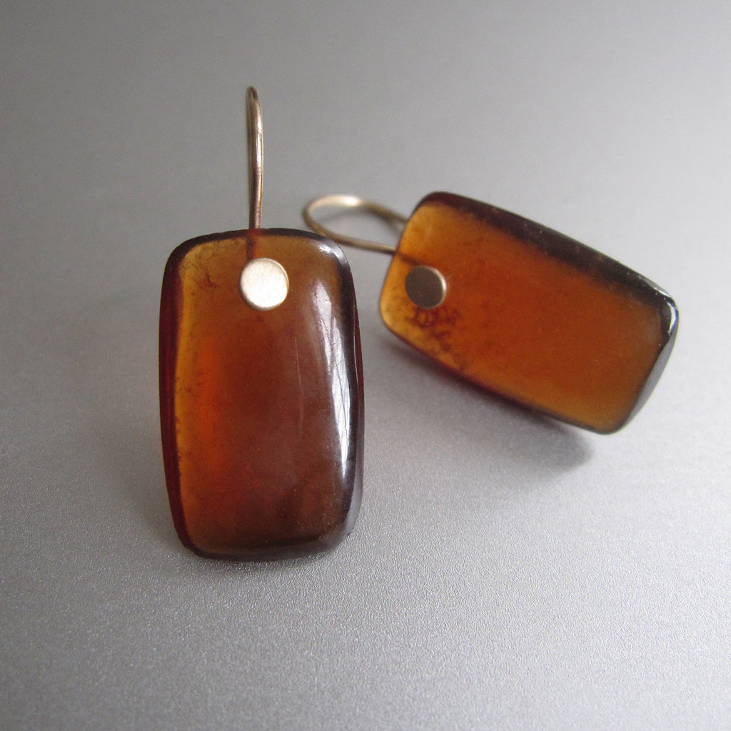 hessonite garnet smooth rectangle drops solid 14k gold earrings6