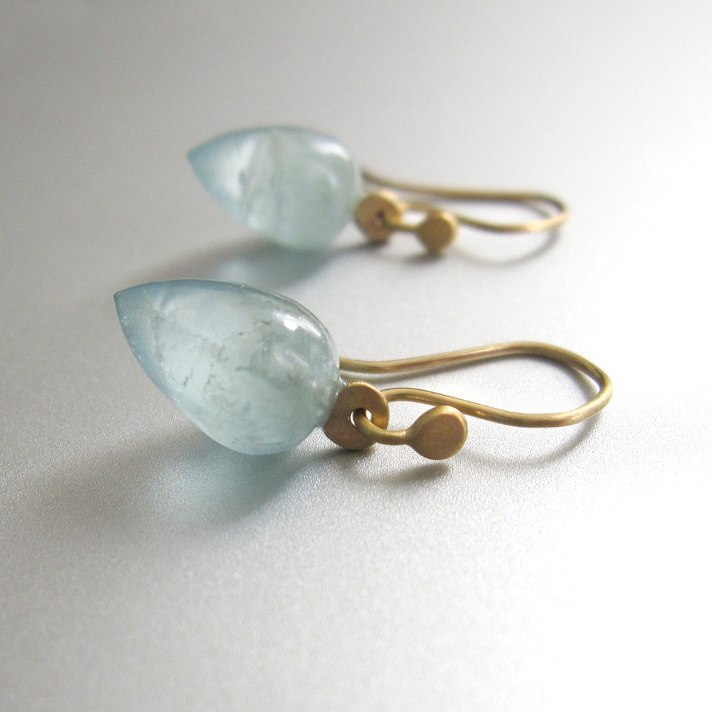 small aquamarine pointed drops solid 18k gold earrings3