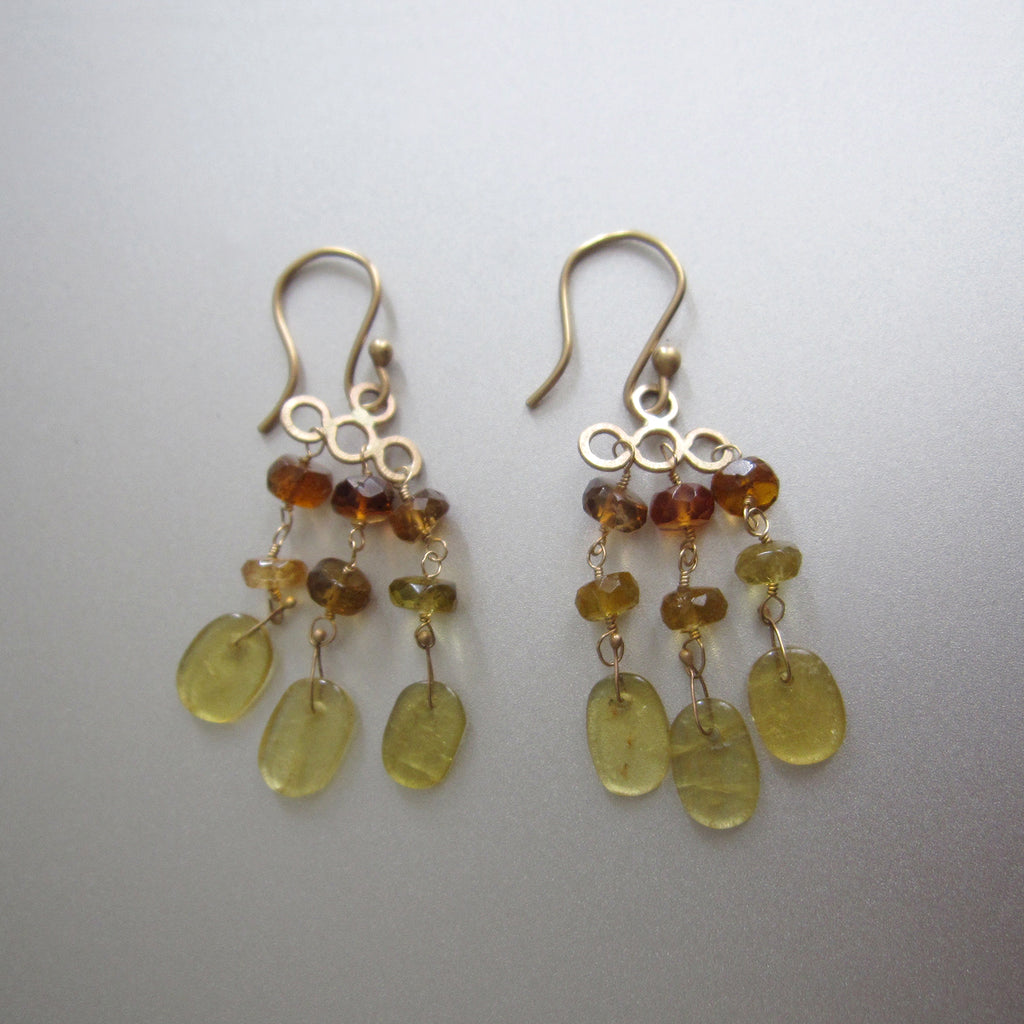yellow tourmaline chandelier cascade solid 14k gold earrings3