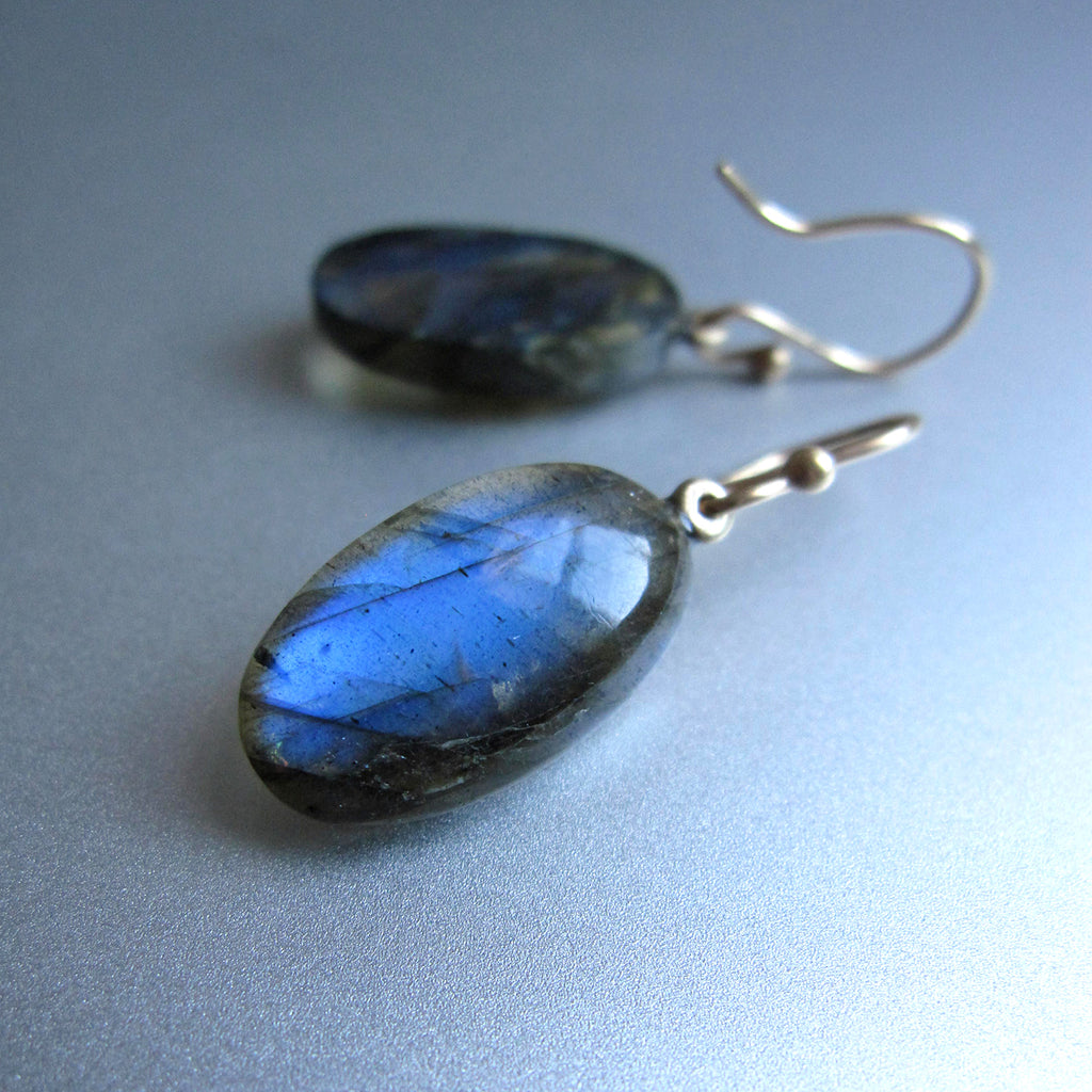 blue labradorite oval drops capped solid 14k gold earrings4