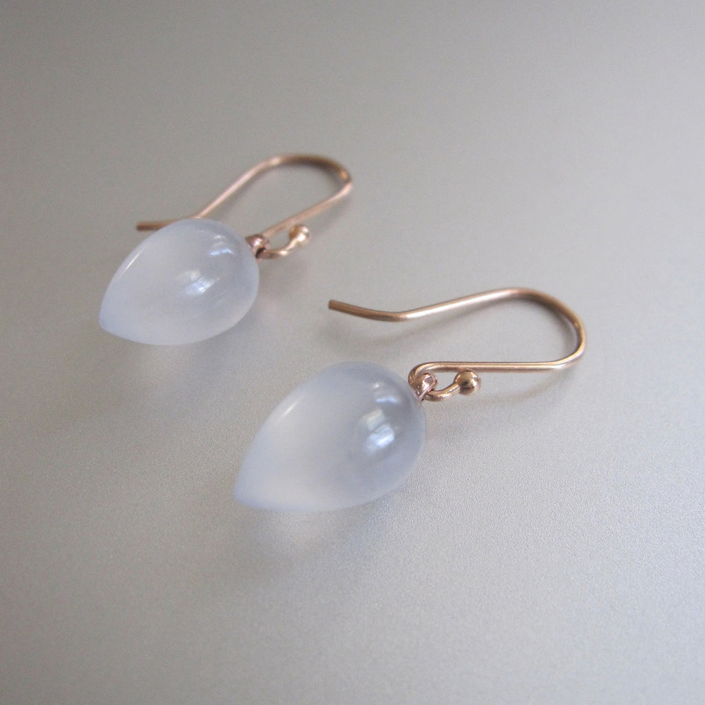 light blue chalcedony pointed drops solid 14k rose gold earrings6