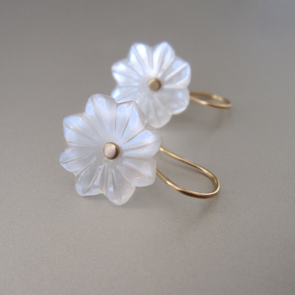 carved white moonstone flower drops solid 14k gold earrings3
