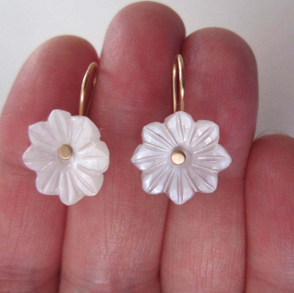 carved white moonstone flower drops solid 14k gold earrings7