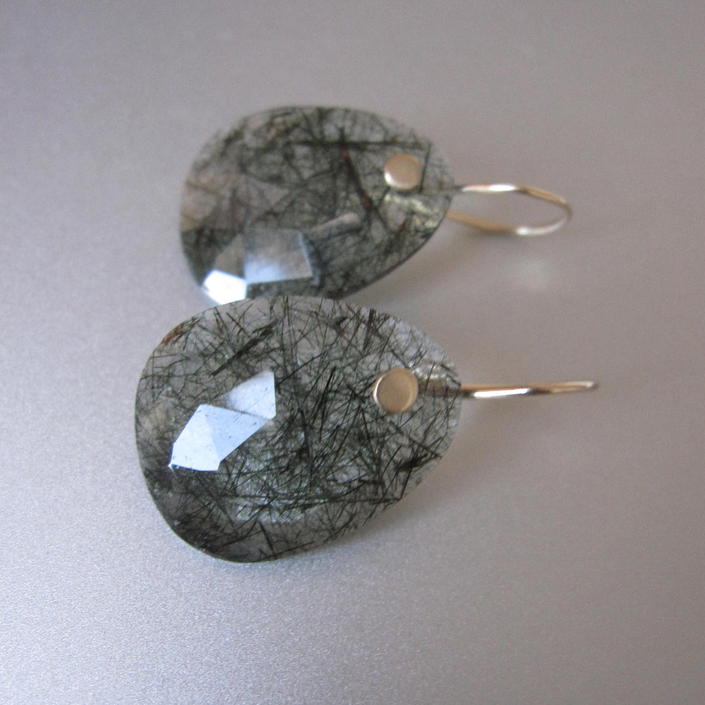green rutilated quartz rose cut drops solid 14k gold earrings3
