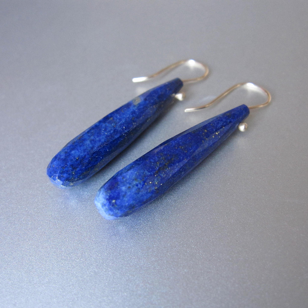 lapis lazuli long faceted drops solid 14k gold earrings3