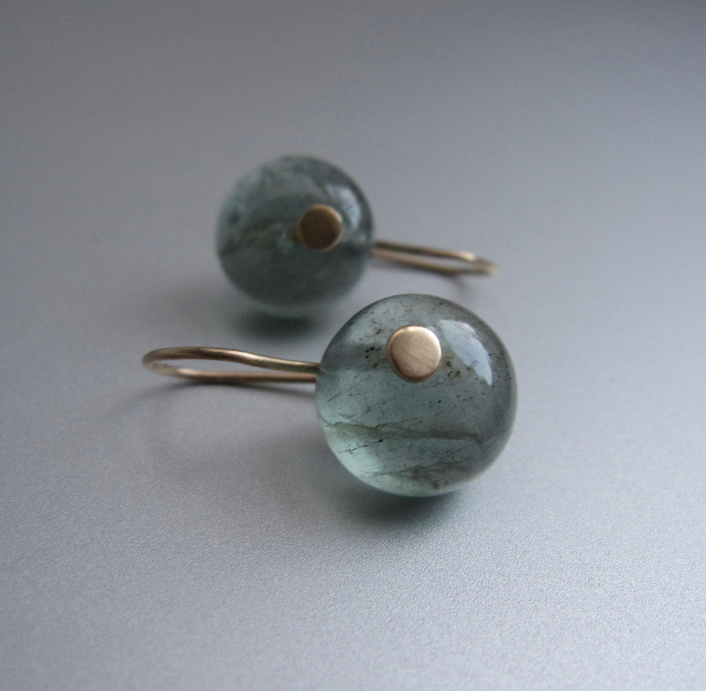 moss aquamarine button drops solid 14k gold earrings4