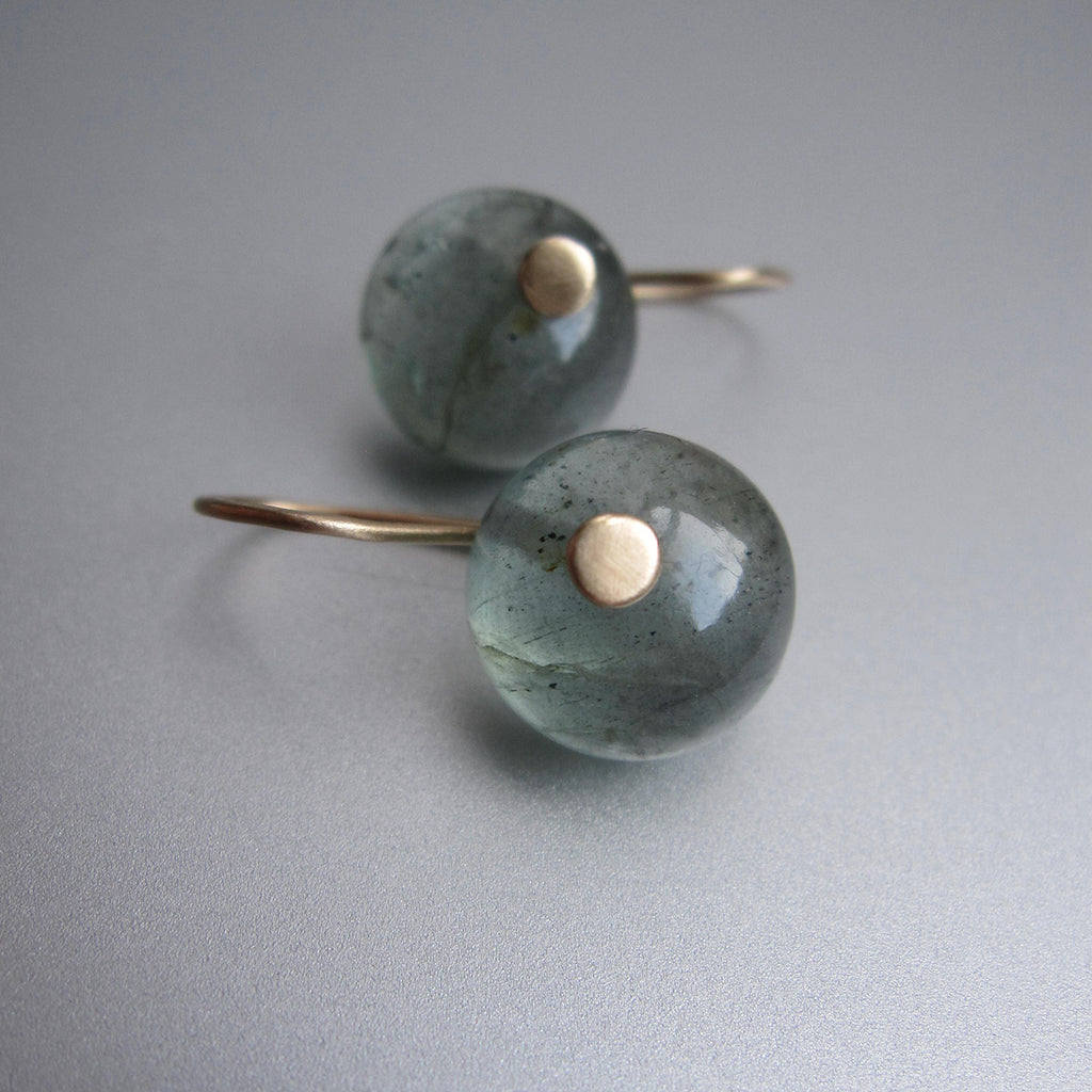 moss aquamarine button drops solid 14k gold earrings2