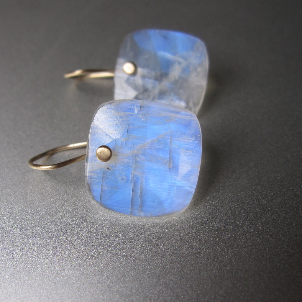 blue moonstone rose cut square slice solid 14k gold earrings5