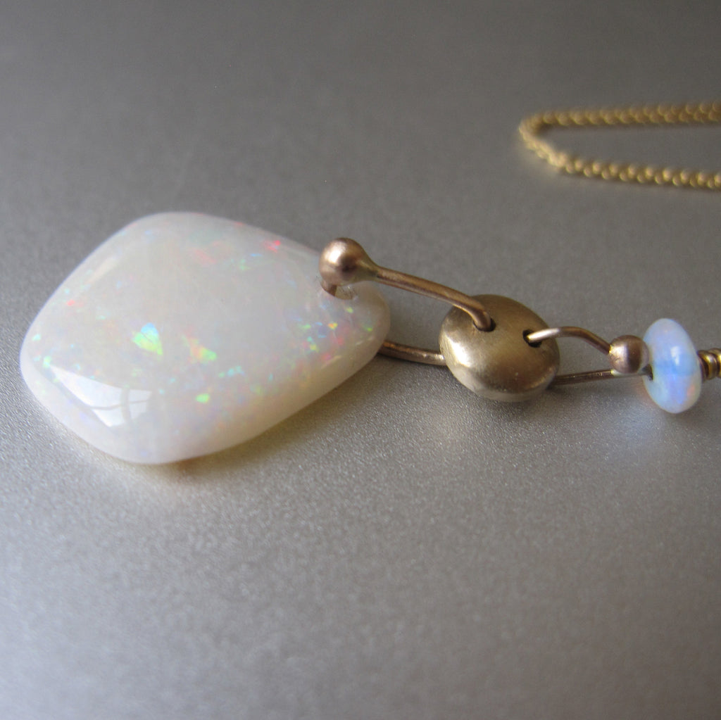 white australian fire opal solid 14k gold necklace7