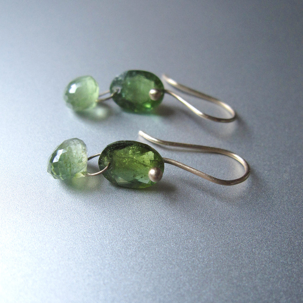 bright green tourmaline double drops solid 14k gold earrings3