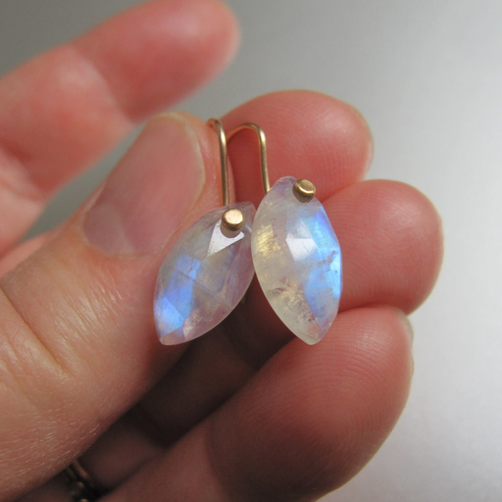 small marquise blue moonstone drops solid 14k gold earrings5