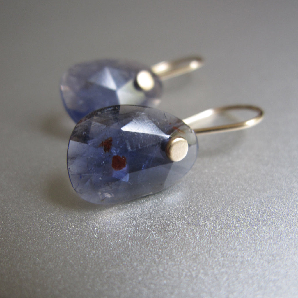 small iolite rose cut drops solid 14k gold earrings2