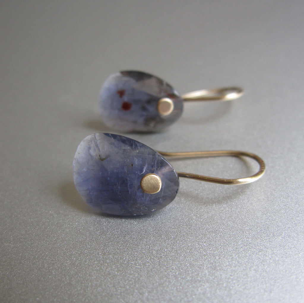 small iolite rose cut drops solid 14k gold earrings3