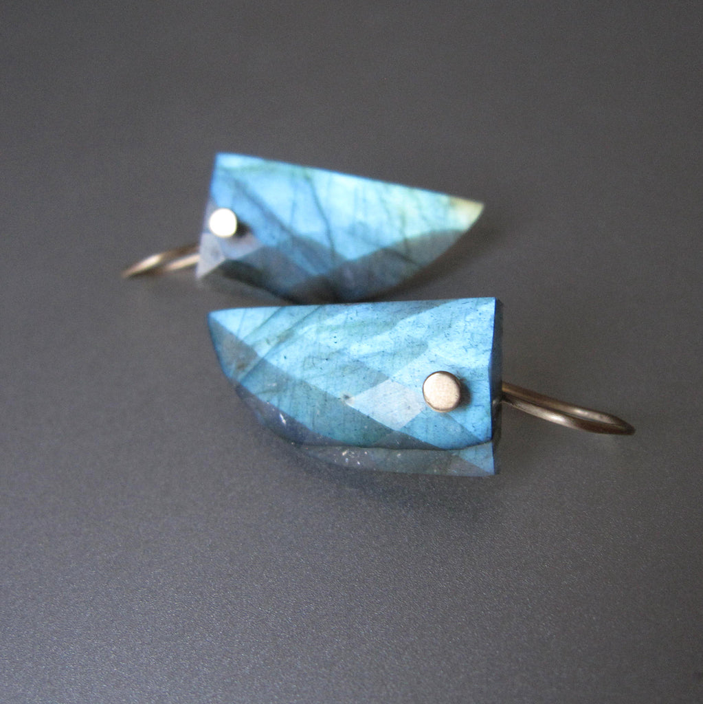 curved horn slices of blue labradorite solid 14k gold earrings2