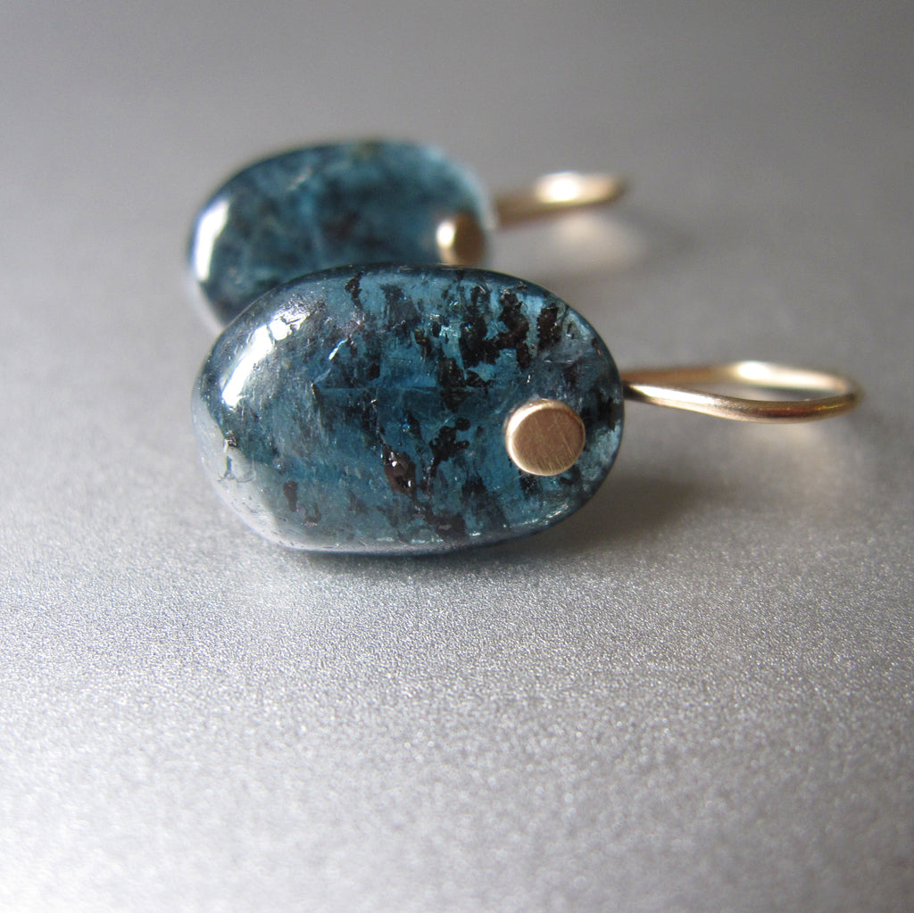 mossy teal kyanite oval drops solid 14k gold earrings4