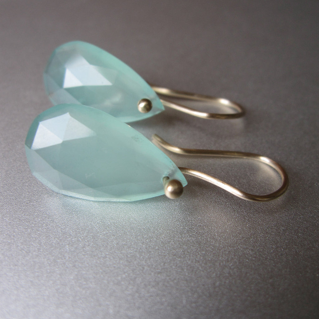 natural aqua chrysoprase faceted drops solid 14k gold earrings4