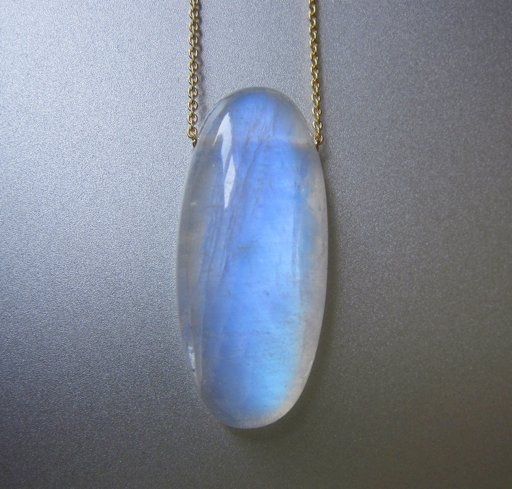blue moonstone oval pendant daimond bead accent solid 14k gold necklace4
