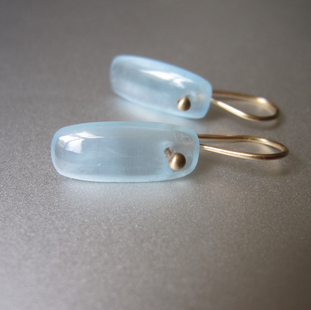 skinny aquamarine cushion drops solid 14k gold earrings6