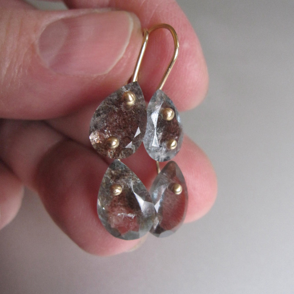moss aquamarine sunstone double drops solid 14k gold earrings7
