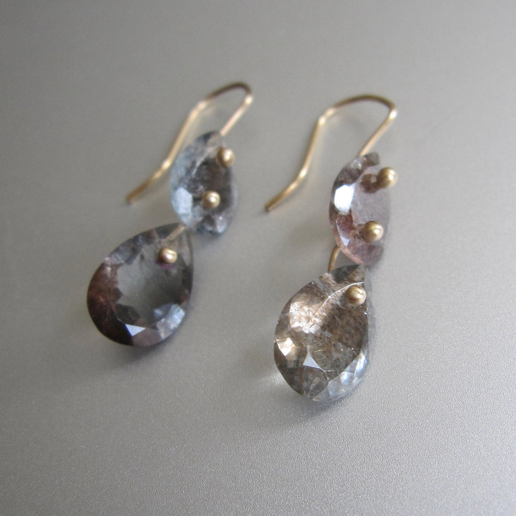 moss aquamarine sunstone double drops solid 14k gold earrings9