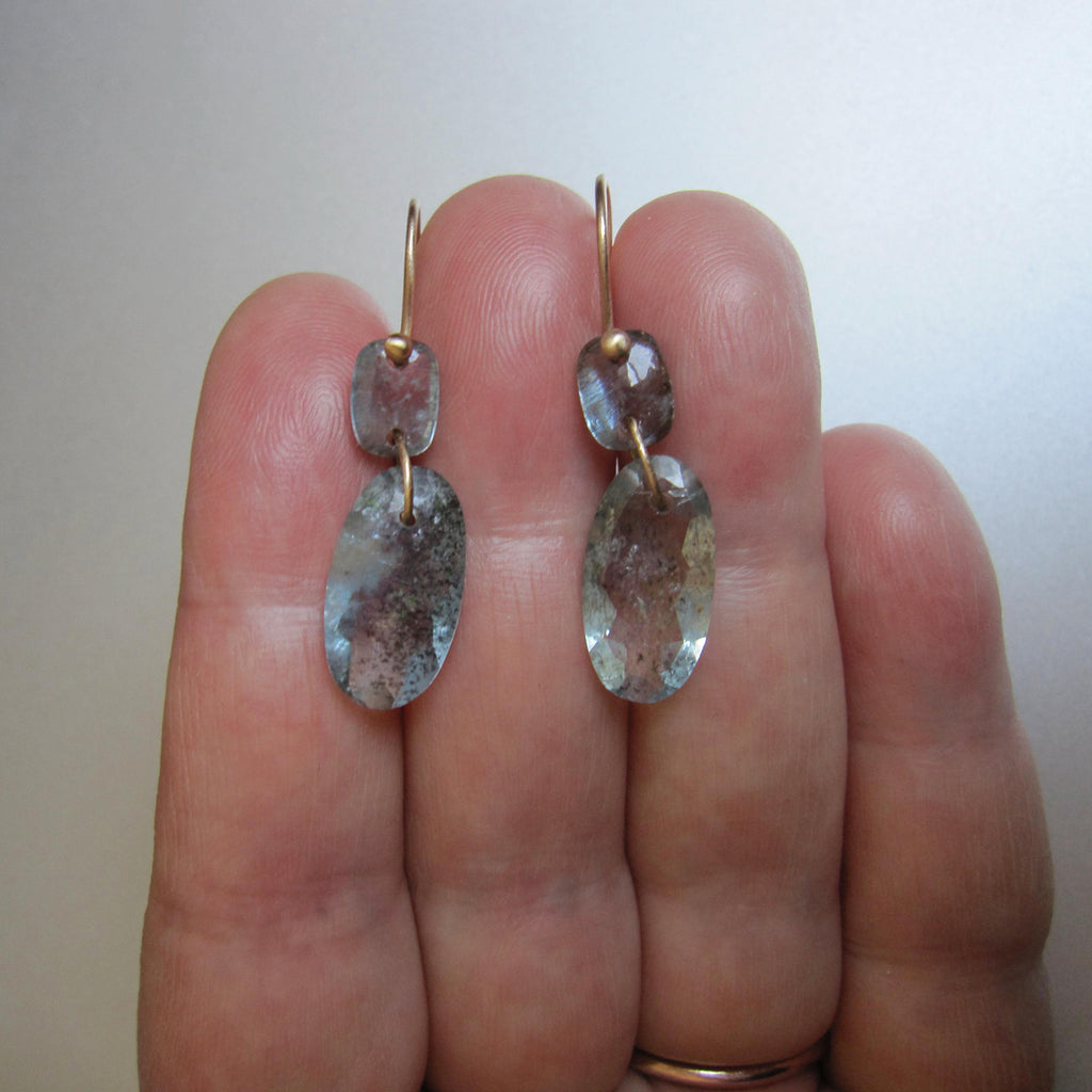 moss aquamarine long double drop solid 14k gold earrings5