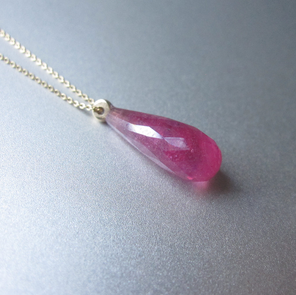 bright pink sapphire drop solid 14k and 18k gold necklace3