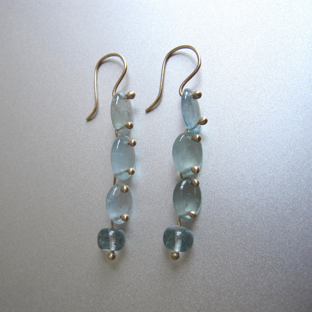 moss aquamarine four drop linked kinetic solid 14k gold earrings3