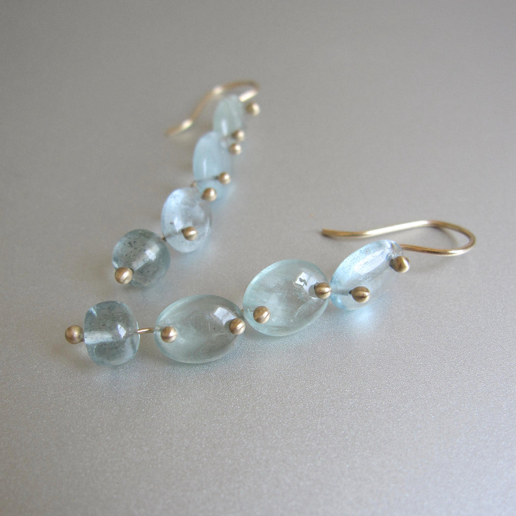 moss aquamarine four drop linked kinetic solid 14k gold earrings5