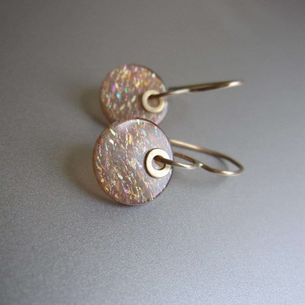 sunstone discs with sequin accents solid 14k gold earrings4