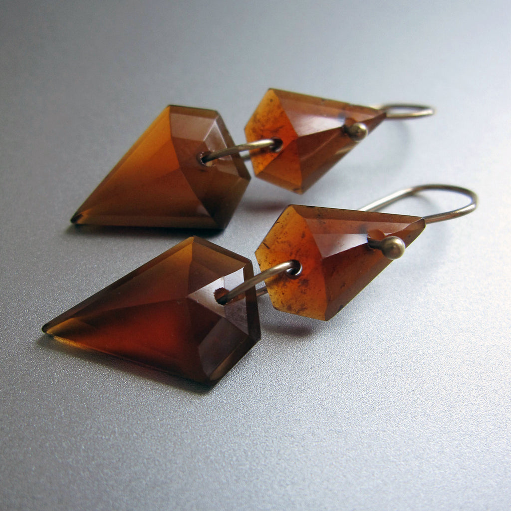 hessonite garnet double kite drops solid 14k gold earrings4