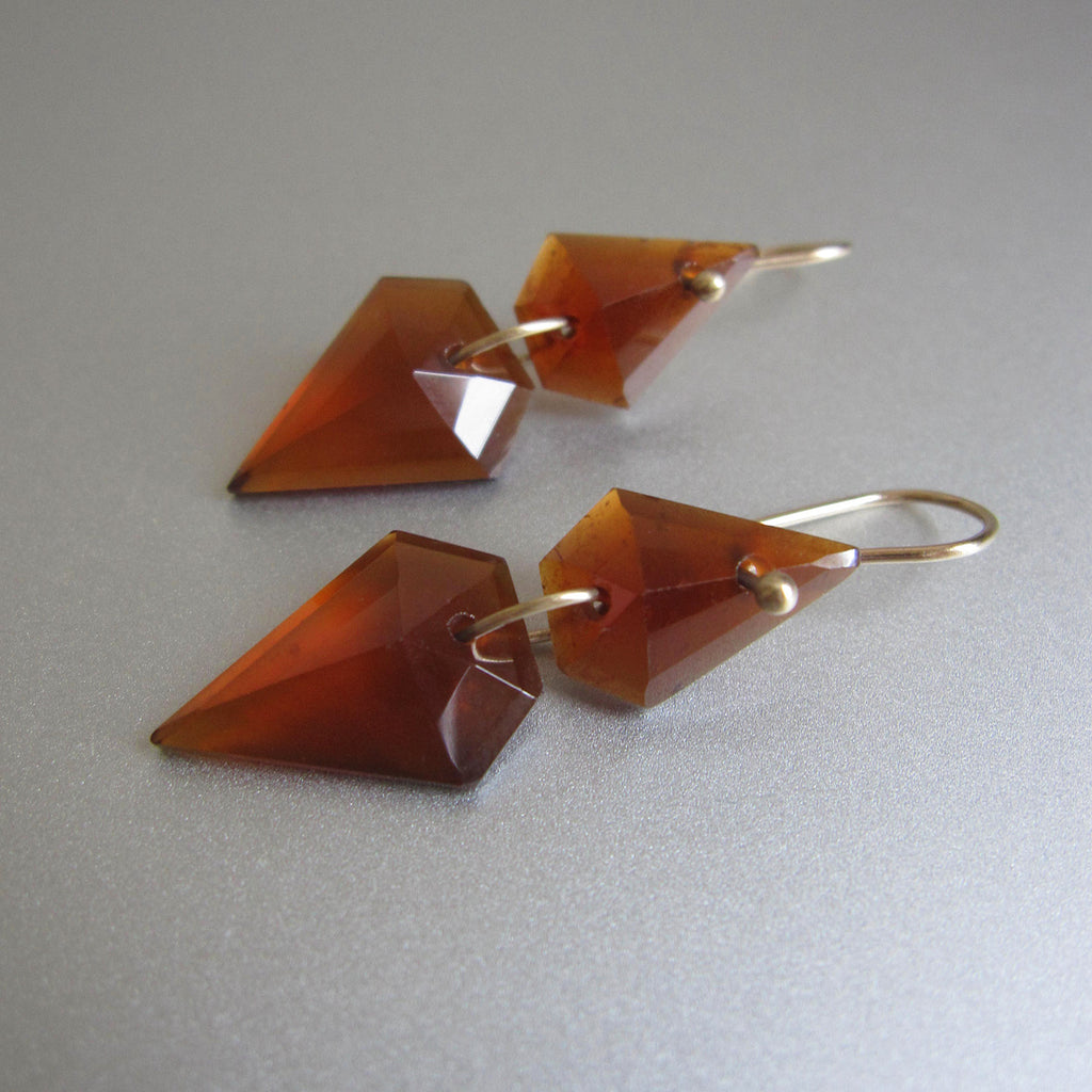 hessonite garnet double kite drops solid 14k gold earrings2