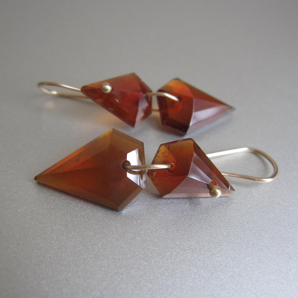 hessonite garnet double kite drops solid 14k gold earrings3