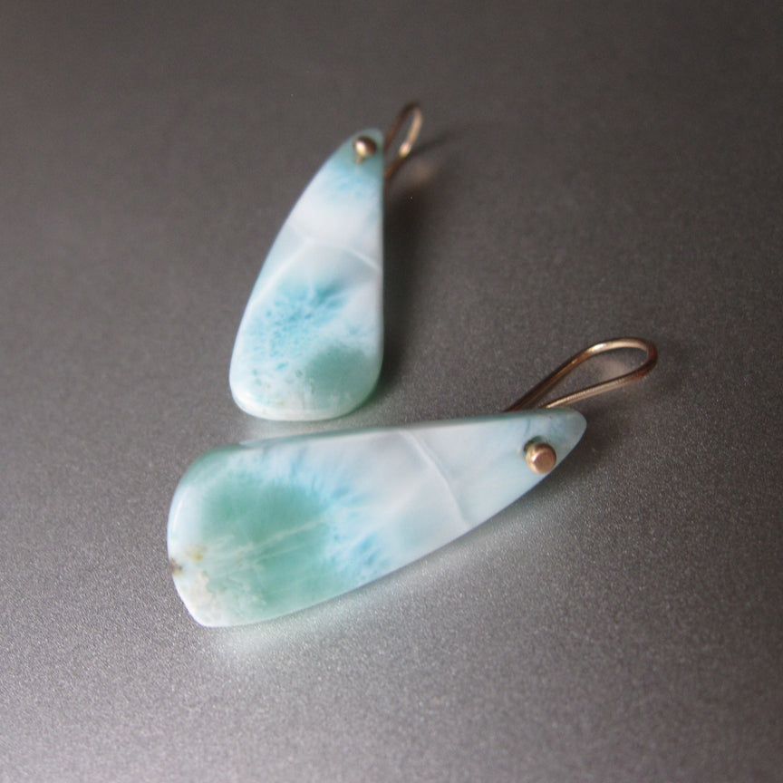 long curved larimar drops solid 14k gold earrings4