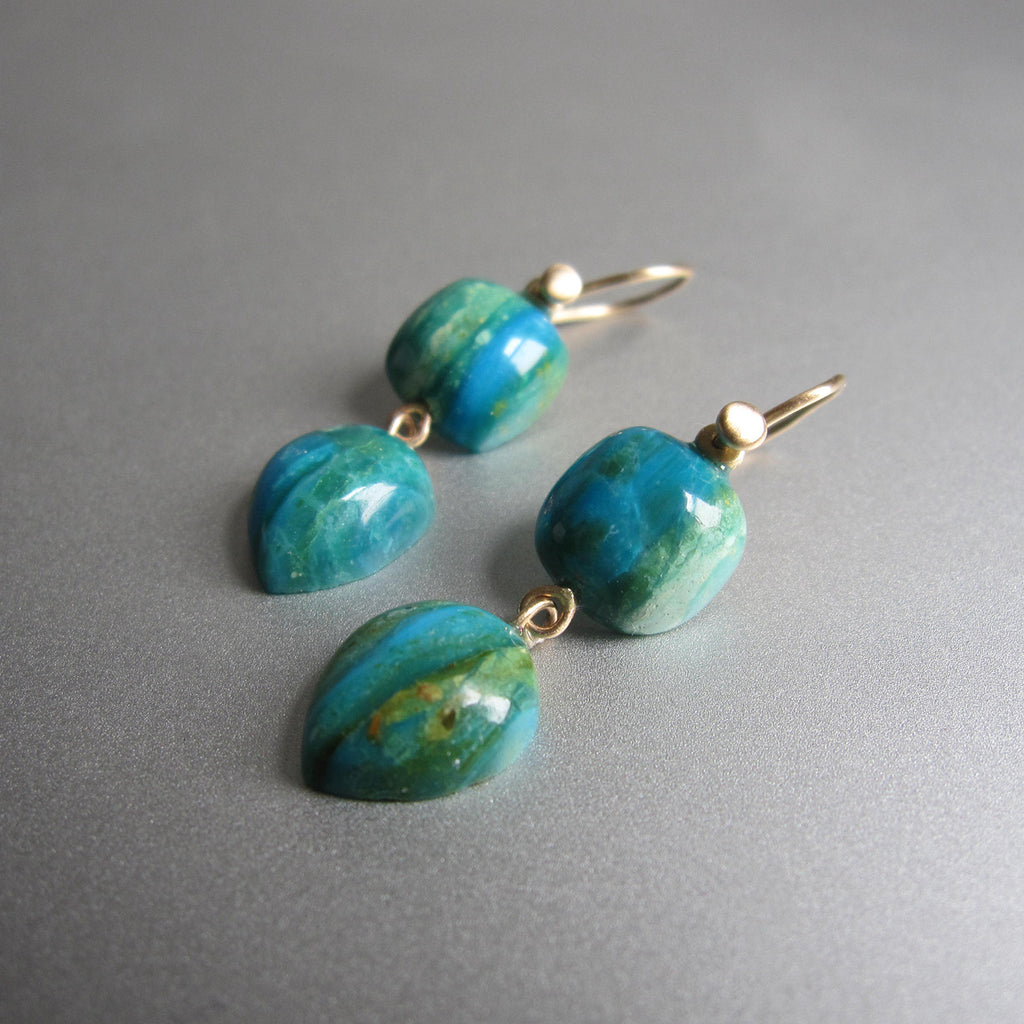 peruvian opal double drops solid 14k gold earrings2