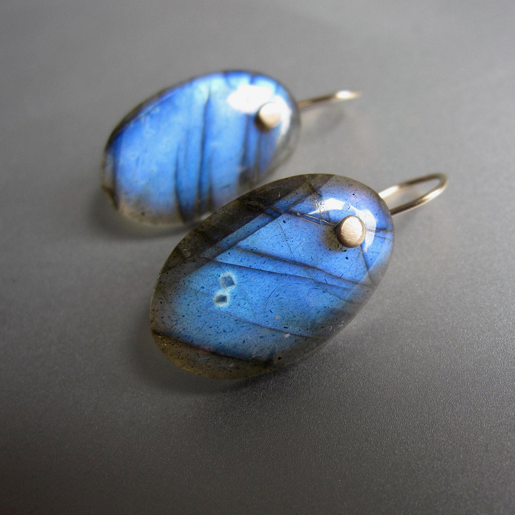 blue labradorite smooth oval drops solid 14k gold earrings3